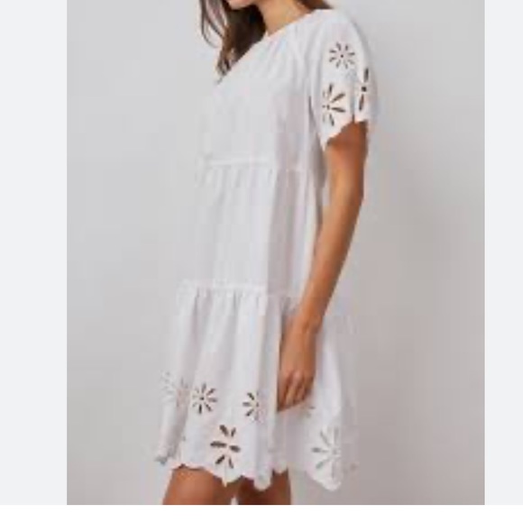 Rails Arielle White Eyelet Dress Small - Picture 3 of 13